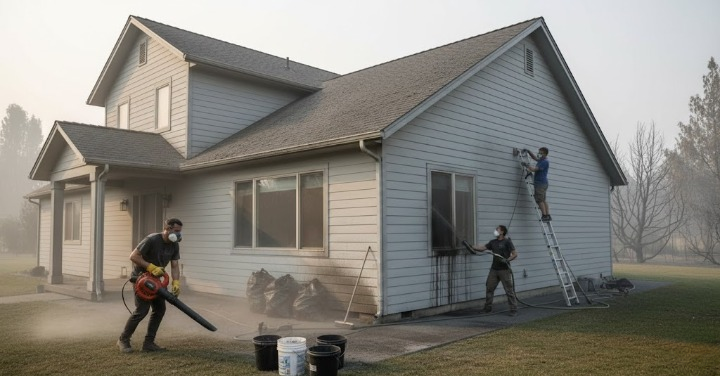 Cleaning Wildfire Ash From Home